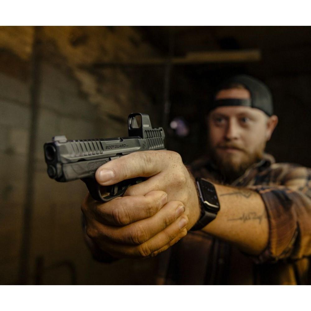 Viridian Custom 1x16 RFX1 Red Dot Sight for S&W Bodyguard 2.0 Micro Green Dot Black Picture of Viridian Green Laser Viridian Custom 1x16 RFX for S&W Bodyguard 2.0 Micro Grn Dot Blck