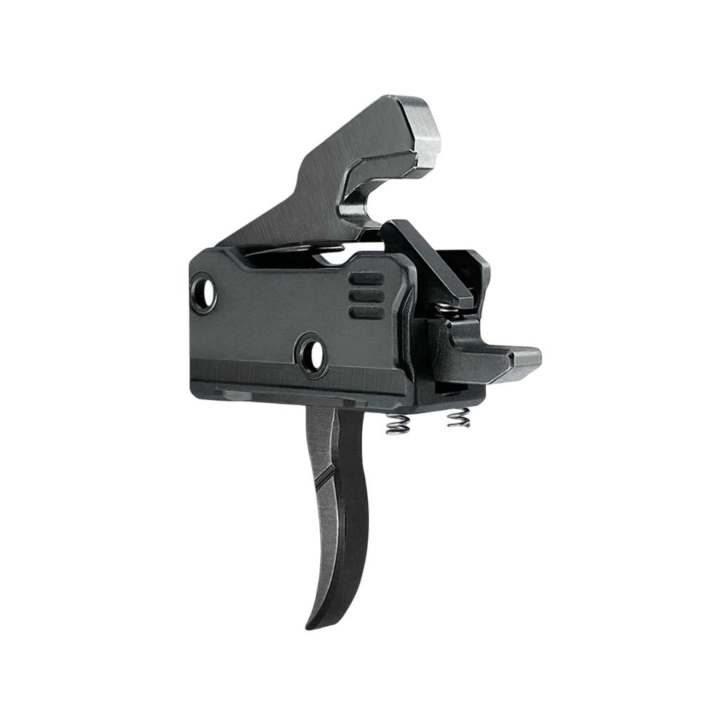 Rise Armament Rave 140 Single Stage AR Rifle Trigger 3.5 lb Curved Black Picture of Rise Armament Rise Rave 140 AR Trigger with Anti-Walk Pins