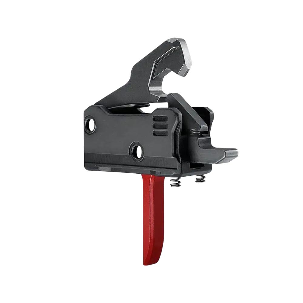 Rise Armament Rave PCC Single Stage Rifle Trigger 3.5 lb Flat Red Picture of Rise Armament Rise Rave PCC AR Flat Trigger Red with Anti-Walk Pins