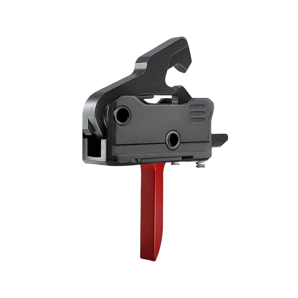 Rise Armament Rave PCC Single Stage Rifle Trigger 3.5 lb Flat Red Picture of Rise Armament Rise Rave PCC AR Flat Trigger Red with Anti-Walk Pins