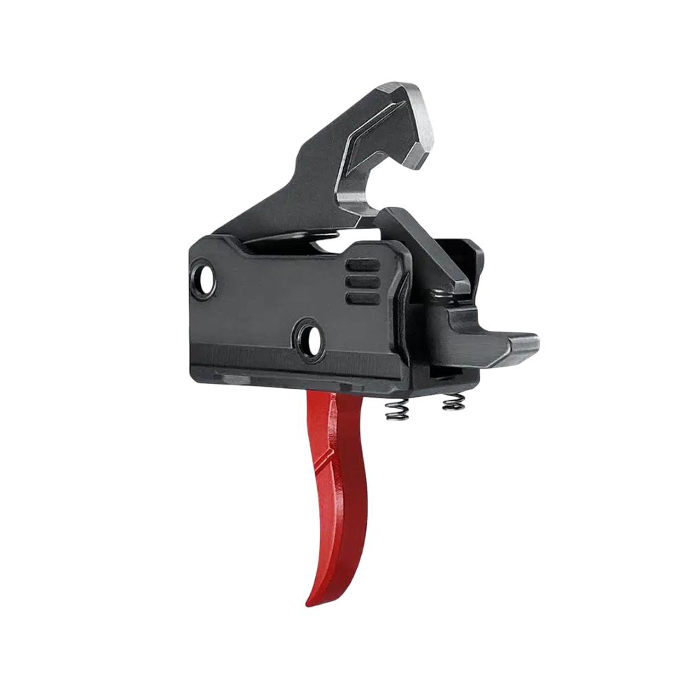 Rise Armament Rave PCC Single Stage Rifle Trigger 3.5 lb Curved Red Picture of Rise Armament Rise Rave PCC AR Trigger Red with Anti-Walk Pins