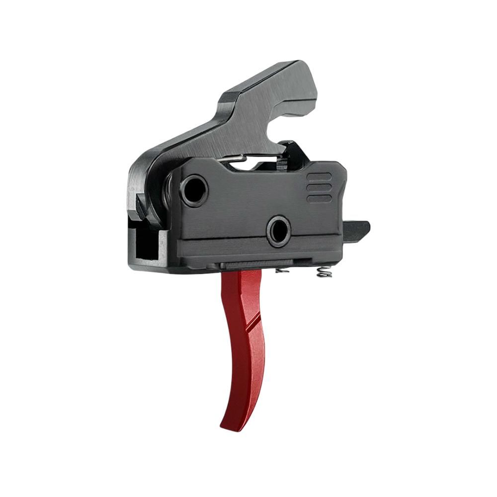 Rise Armament Rave 140 Single Stage AR Rifle Trigger 3.5 lb Curved Red Picture of Rise Armament Rise Rave 140 AR Trigger Red with Anti-Walk Pins