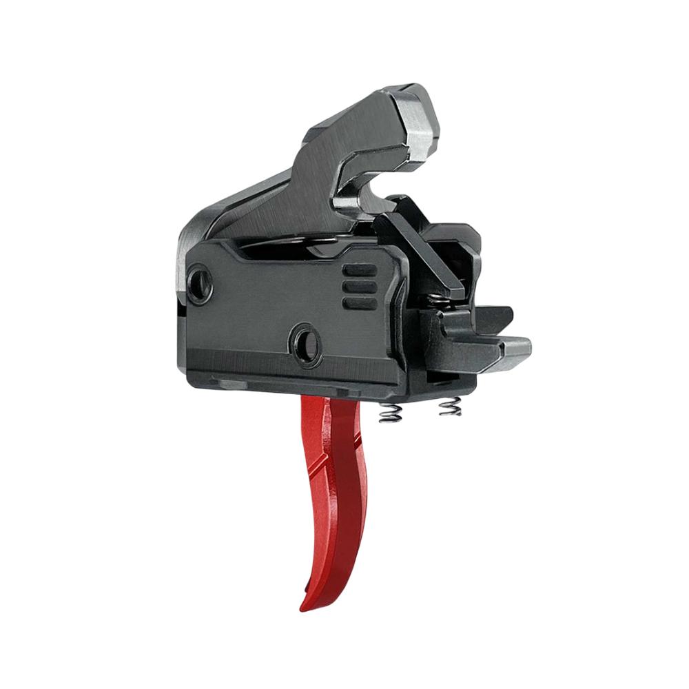 Rise Armament Rave 140 Single Stage AR Rifle Trigger 3.5 lb Curved Red Picture of Rise Armament Rise Rave 140 AR Trigger Red with Anti-Walk Pins