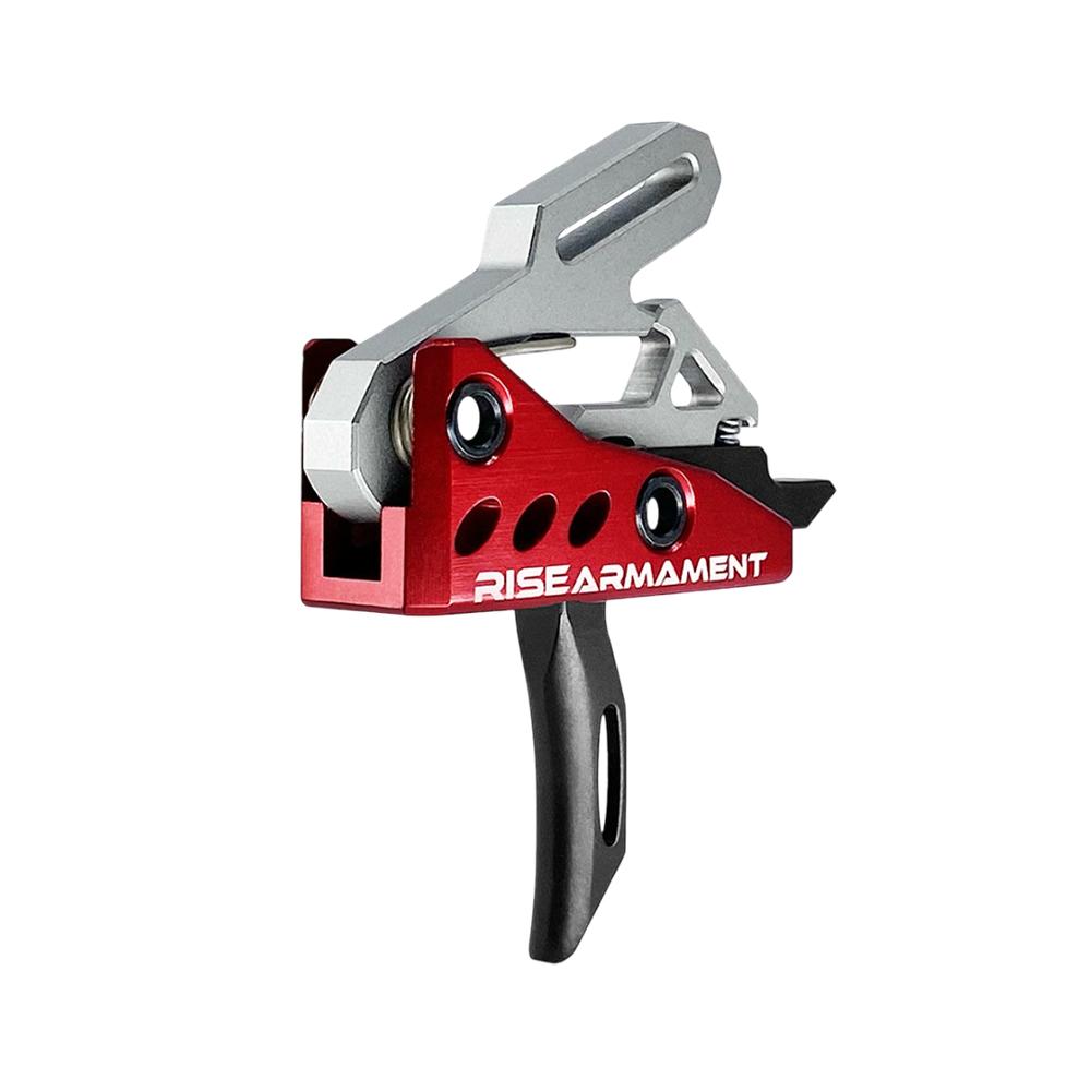 Rise Armament RA-535 Advanced Performance Single Stage AR Rifle Trigger 3.5 lb Curved Black Picture of Rise Armament Rise Rev 535 APT Gen 2 AR Trgr Blk Bs BLK Crvd and Flat Intrchngble Blds