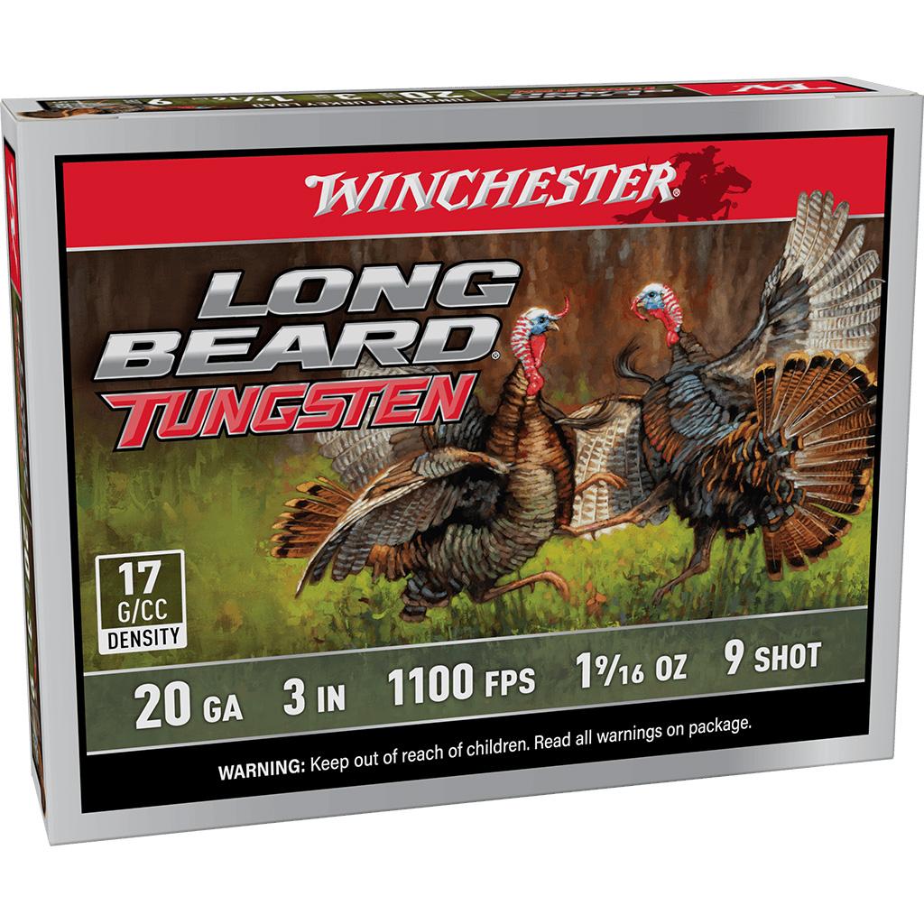Winchester Long Beard Tungsten Shotshell 20ga 3" 1-9/16oz 1100 fps #9 5/ct Picture of Winchester Ammunition WINCHESTER LONG BEARD TUNGSTEN 20 GA 3'' #9 TS17 1-9/16 OZ 5/RDS