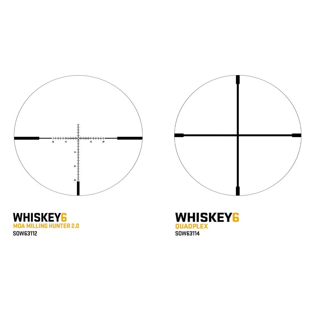 Sig Sauer WHISKEY6 Rifle Scope 3-18x44 30mm SFP Quadplex Reticle Non Illum Black Picture of Sig Sauer Sig WHISKEY6 3-18x44MM Quadplex Reticle