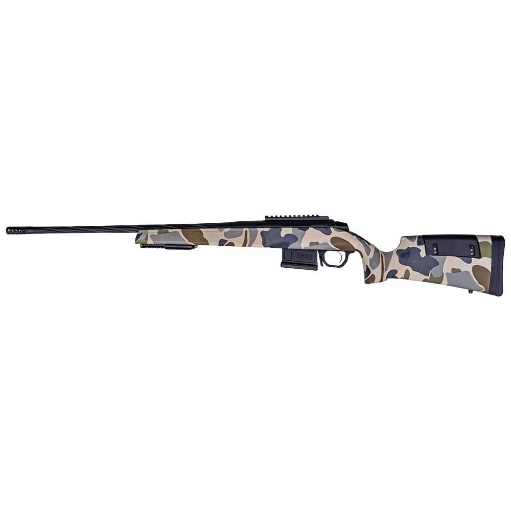 Weatherby 307 HUSH Rifle 7mm Backcountry 5rd Capacity 20" 1/2x28 Threaded Cerakoted Barrel Tundra Camo Picture of Weatherby Weatherby 307 HUSH 7MM BC 20'' Brl + 2'' Brake 5+1 Pic Rail Camo