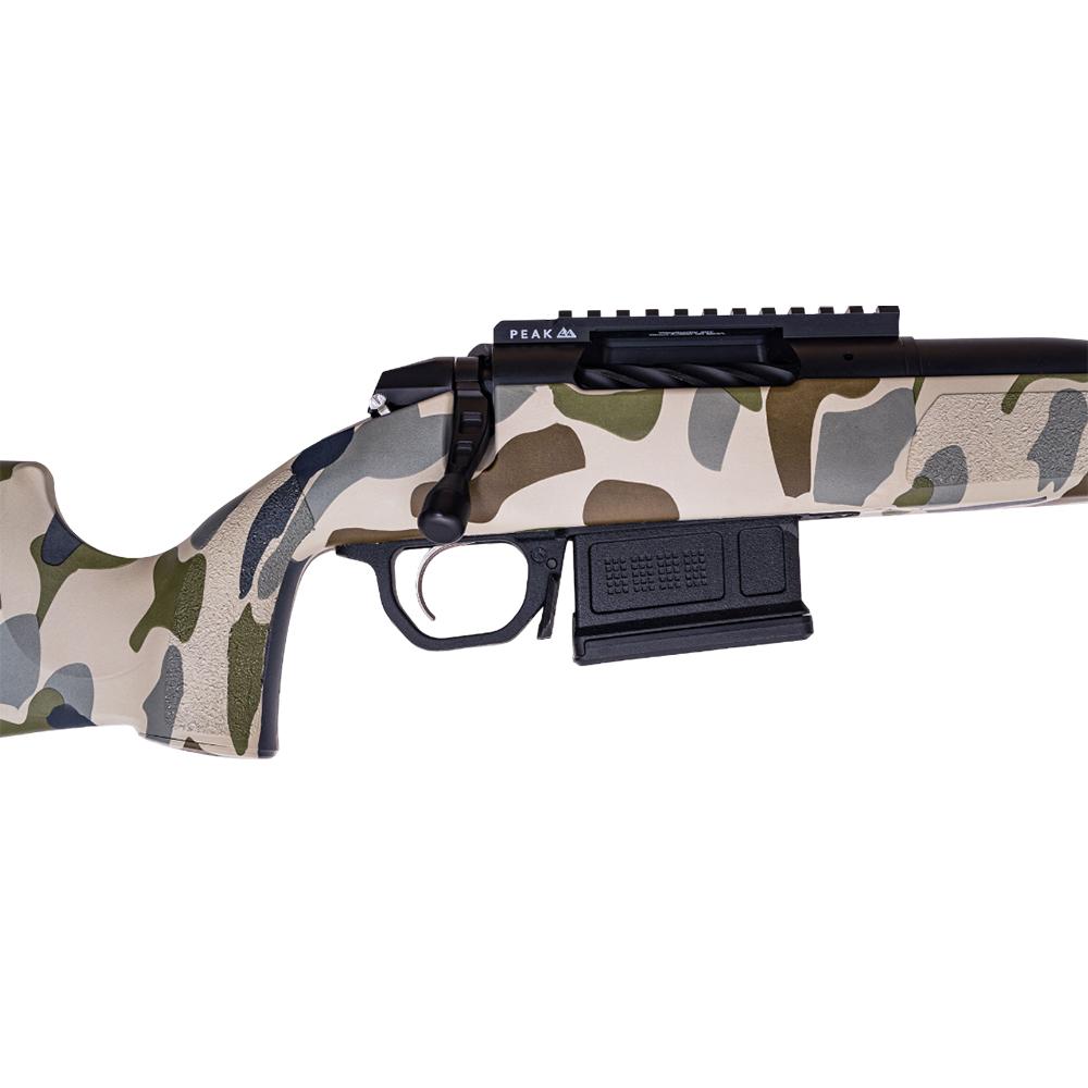 Weatherby 307 HUSH Rifle 7mm Backcountry 5rd Capacity 20" 1/2x28 Threaded Cerakoted Barrel Tundra Camo Picture of Weatherby Weatherby 307 HUSH 7MM BC 20'' Brl + 2'' Brake 5+1 Pic Rail Camo