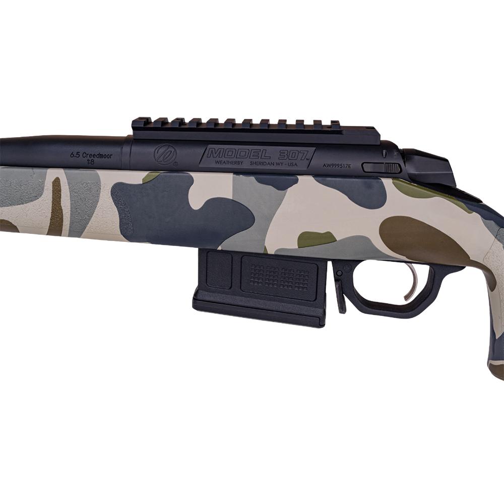 Weatherby 307 HUSH Rifle 7mm Backcountry 5rd Capacity 20" 1/2x28 Threaded Cerakoted Barrel Tundra Camo Picture of Weatherby Weatherby 307 HUSH 7MM BC 20'' Brl + 2'' Brake 5+1 Pic Rail Camo