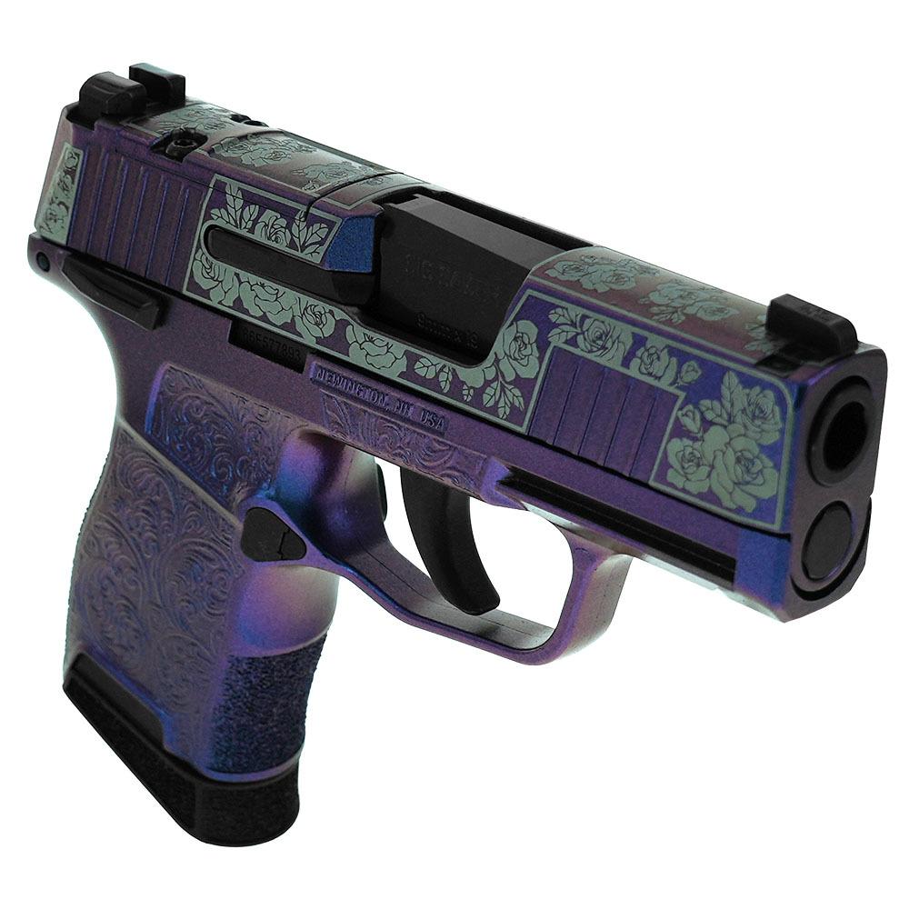 Sig Sauer "Guns & Roses Mongoose Purple" P365 Optic Ready Handgun 9mm Luger 10rd Magazines(2) 3.1" Barrel X-RAY 3 Sights Manual Safety Picture of Sig Sauer P365 9MM 3.1 BLK STRIKRXRAY3 OPTIC READY 2MAGS MAN SAFETY-GUNS & ROSES MON