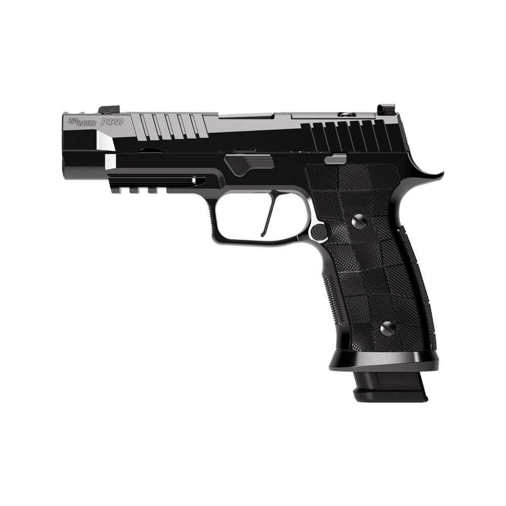 Sig Sauer Reserve Collection P320-SXG Handgun 9mm Luger 21rd Magazines(3) 3.9" Compensated Barrel Hi-Polish DLC Picture of Sig Sauer SIG P320 9MM 3.9IN RESERVE HIGH POLISH DLC SXG GRIP 3-21RD OR COMP