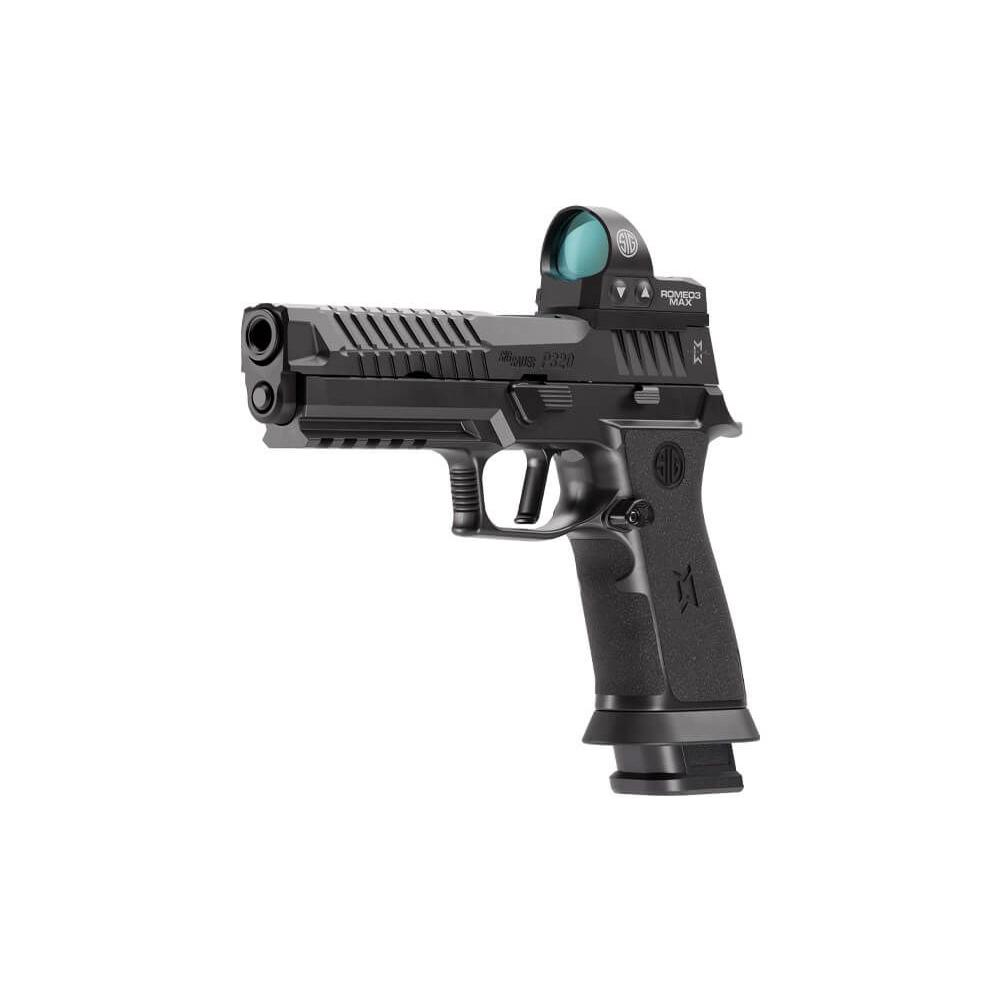Sig Sauer P320-Max 2.0 Handgun 9mm Luger 21rd Magazines(4) 5" Barrel Romeo3 Max 6 MOA Picture of Sig Sauer SIG P320 9MM 5IN MAX MOD HEAVY X GRIP 4-21RD STEEL MAG ROMEO1 PRO