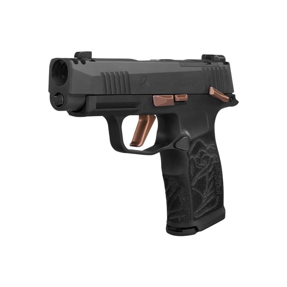 Sig Sauer P365-XL Rose Comp CA Approved Handgun 9mm Luger 10rd Magazines(2) 3.1" Barrel Manual Safety Picture of Sig Sauer P365 9MM 3.1IN ROSE BLK STRIKER X-RAY 3 POLY GRIP (2) 10RD STEEL CA COMPL