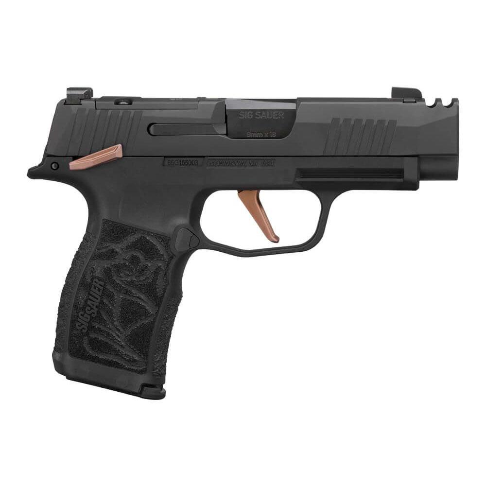 Sig Sauer P365-XL Rose Comp CA Approved Handgun 9mm Luger 10rd Magazines(2) 3.1" Barrel Manual Safety Picture of Sig Sauer P365 9MM 3.1IN ROSE BLK STRIKER X-RAY 3 POLY GRIP (2) 10RD STEEL CA COMPL