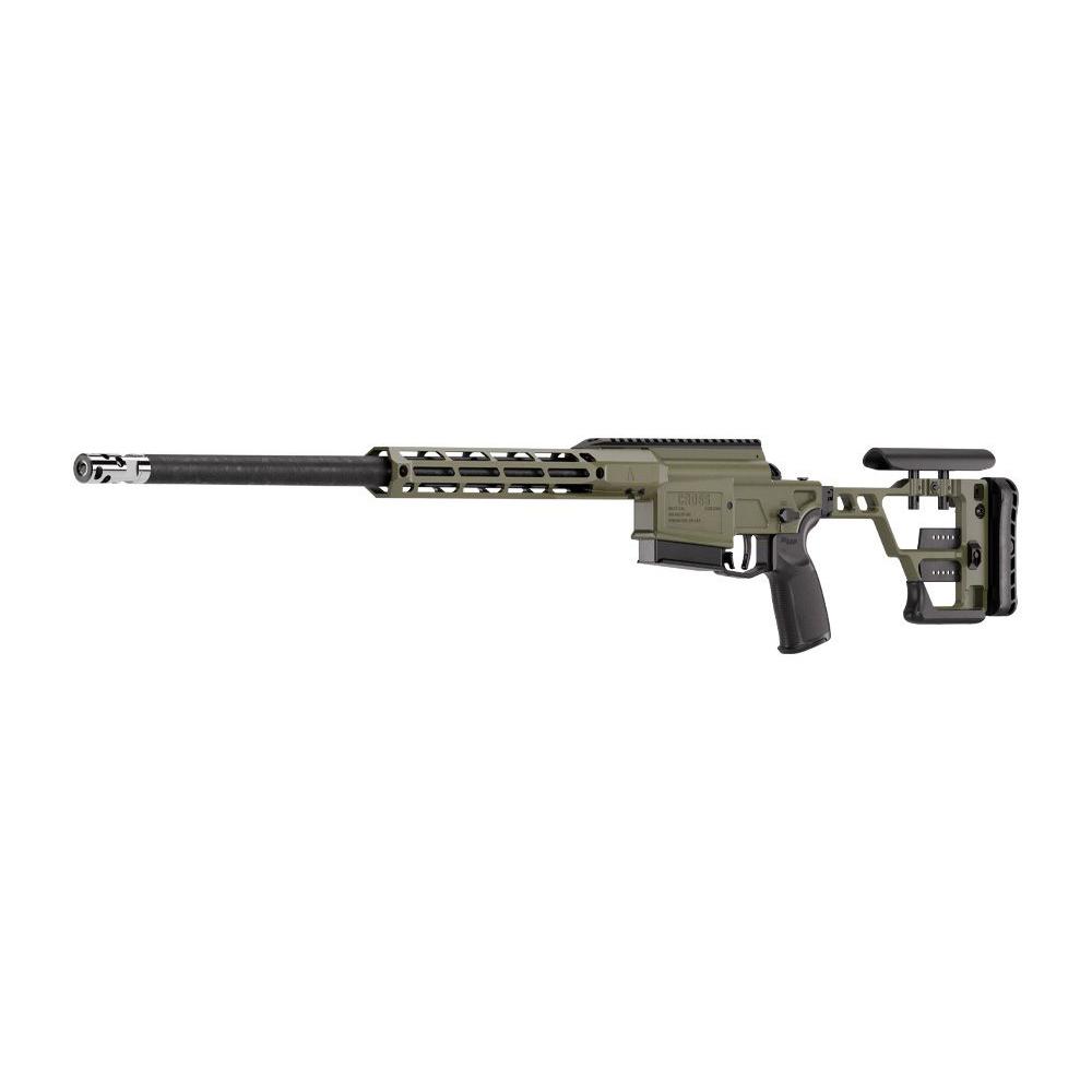 Sig Sauer Cross Sawtooth Rifle 6.5 PRC 4rd Magazine 22" Threaded Proof Carbon Fiber Barrel  Moss Green Folding Precision Stock Picture of Sig Sauer SIG CROSS 6.5 PRC RIFLE 22IN CROSS 1-4RD MAG PROOF CARBON BARREL