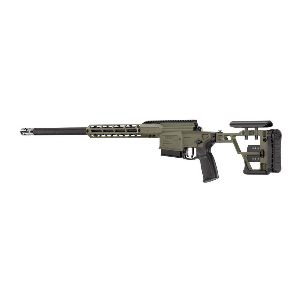 Sig Sauer Cross Sawtooth Rifle 6.5 PRC 4rd Magazine 22" Threaded Proof Carbon Fiber Barrel  Moss Green Folding Precision Stock Picture of Sig Sauer SIG CROSS 6.5 PRC RIFLE 22IN CROSS 1-4RD MAG PROOF CARBON BARREL