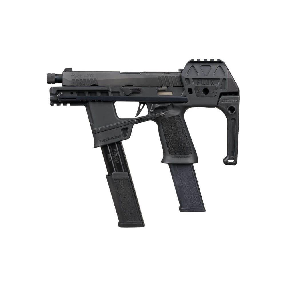 Sig Sauer P320 Flux TACOPS Handgun 9mm Luger 30(2)&21(3)rd Magazines 5.5" Threaded Barrel Brace Picture of Sig Sauer P320 9MM 5.5in FLUX Black OR (2) 30Rd (3) 21Rd Brace Threaded