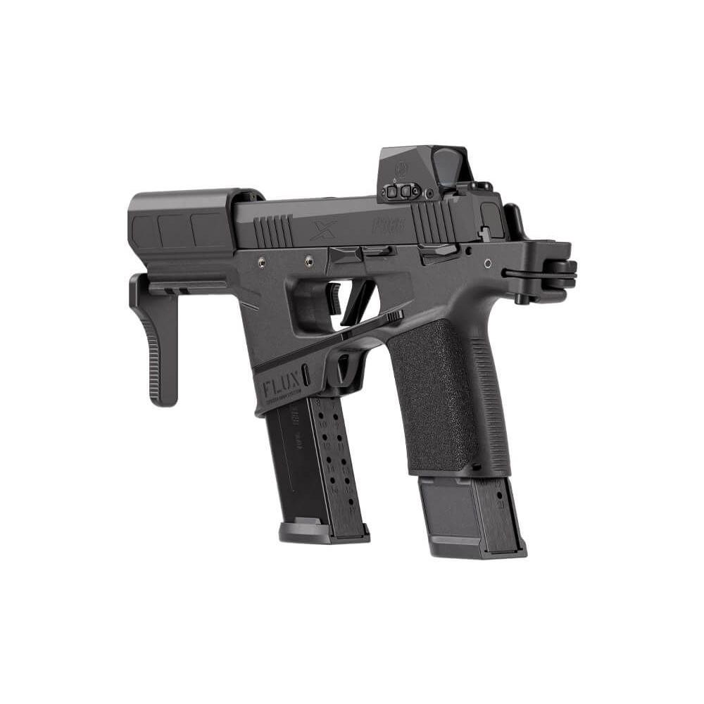 Sig Sauer P365-FLUX Handgun 9mm Luger 21(2)&17(1)rd Magazines 6" Barrel Brace Picture of Sig Sauer SIG P365 9MM 6IN FLUX BLK 2-21RD & 1-17RD MAG