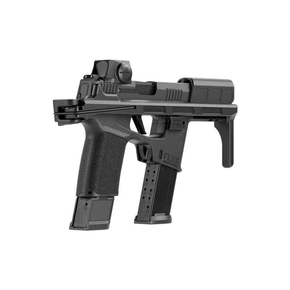 Sig Sauer P365-FLUX Handgun 9mm Luger 21(2)&17(1)rd Magazines 6" Barrel Brace Picture of Sig Sauer SIG P365 9MM 6IN FLUX BLK 2-21RD & 1-17RD MAG