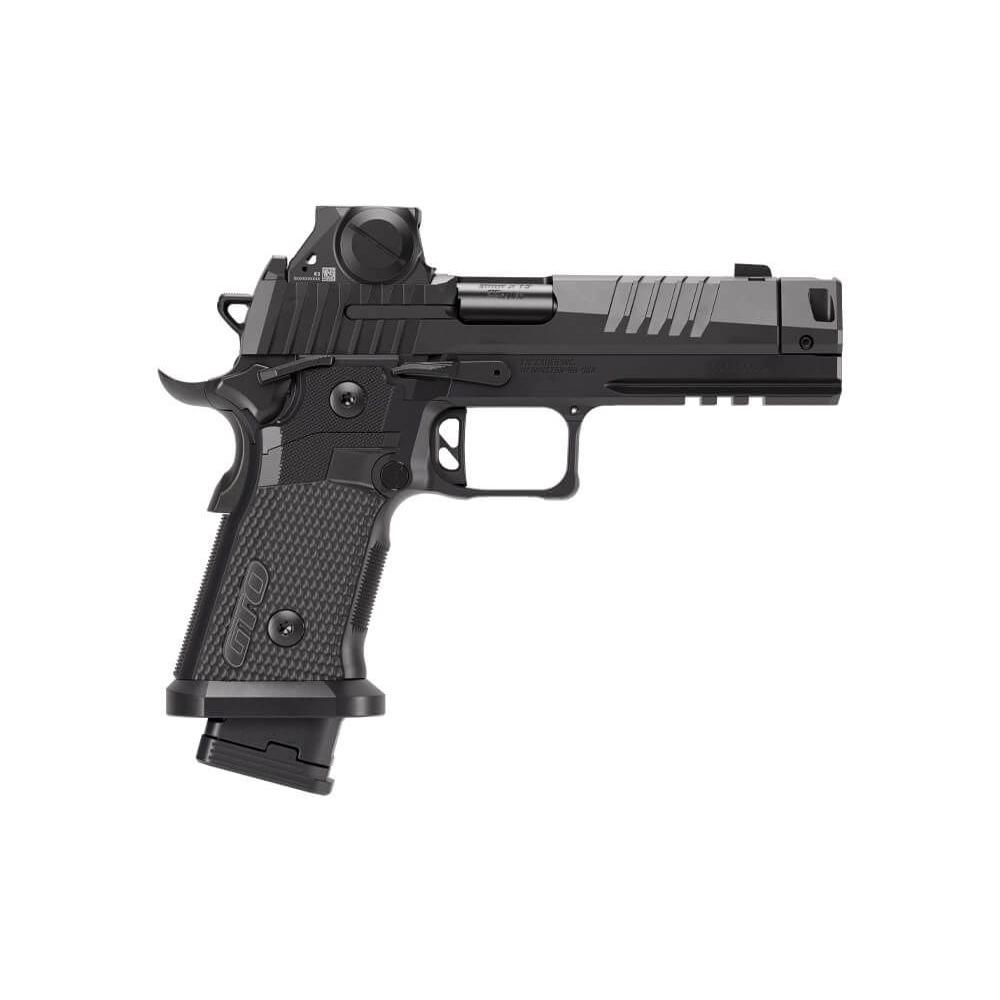 Sig Sauer P211-GTO Blackout Handgun 9mm Luger 21(2)&23(1)rd Magazines 4.4" Compensated Barrel with RomeoX SAO Picture of Sig Sauer SIG P211 9MM 4.4IN BLK 2-21RD & 1-23RD MAG SIG-LOC PRO COMP BLACKOUT