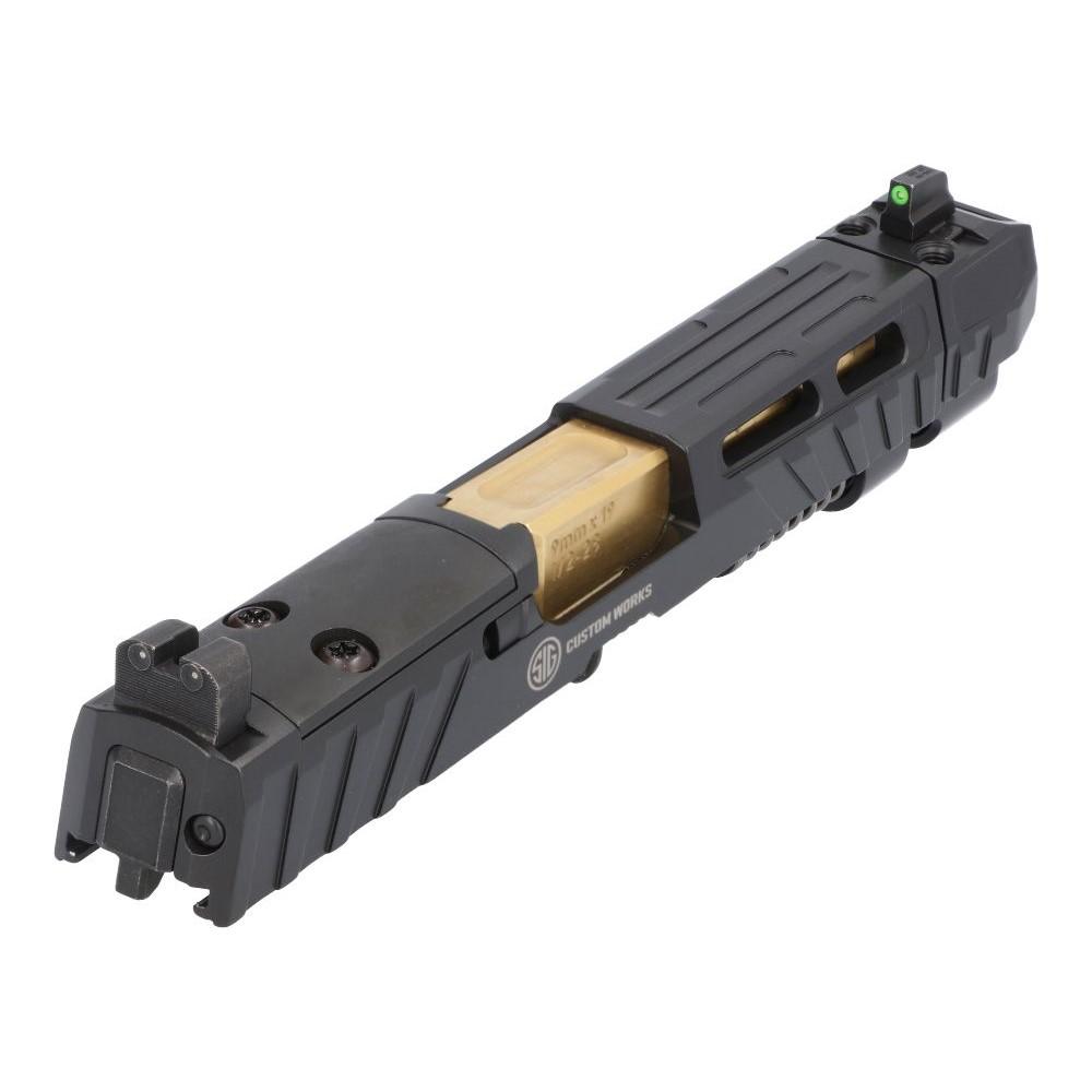 BLEM Sig Sauer P320 Spectre Comp Black Slide and Gold Barrel Assembly 9mm Luger 4.6" Threaded Barrel Night Sights Optic Read Picture of Sig Sauer SLIDE & BARREL ASSY P320 X-SERIES 9MM 4.6IN XRAY3 OR THREADED BLK **BLEM**