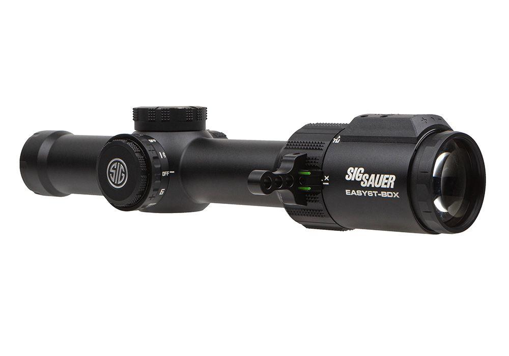 Sig Sauer EASY6-BDX Tactical Rifle Scope 1-6x24 30mm Digital Focal PLane BDX-R LPVO - Black Picture of Sig Sauer EASY6TBDX SCOPE 1-6X24MM 30MM SFP BDX-R2 LEVELPLEX MRAD ADJ BLACK