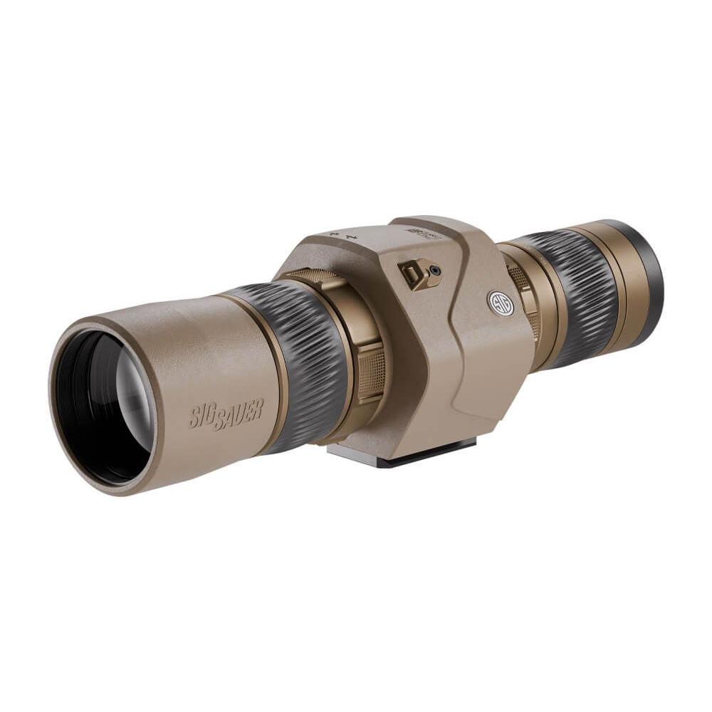 Sig Sauer Oscar6 HDX Pro Spotting Scope 16-32x60mm SFP FDE Picture of Sig Sauer SIG OSCAR6 HDX PRO OIS SPOTTING SCOPE 16-32X60MM IMAGE STABILIZED FDE