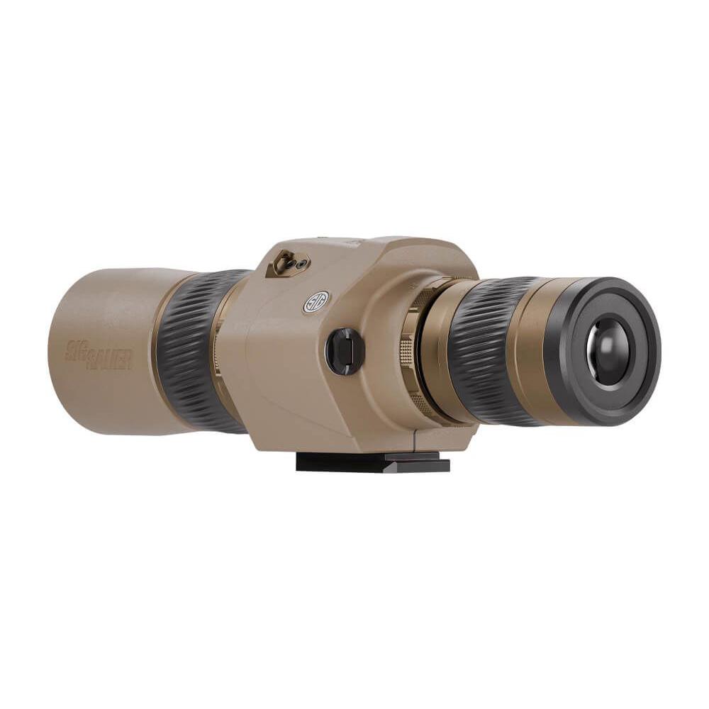 Sig Sauer Oscar6 HDX Pro Spotting Scope 16-32x60mm SFP FDE Picture of Sig Sauer SIG OSCAR6 HDX PRO OIS SPOTTING SCOPE 16-32X60MM IMAGE STABILIZED FDE