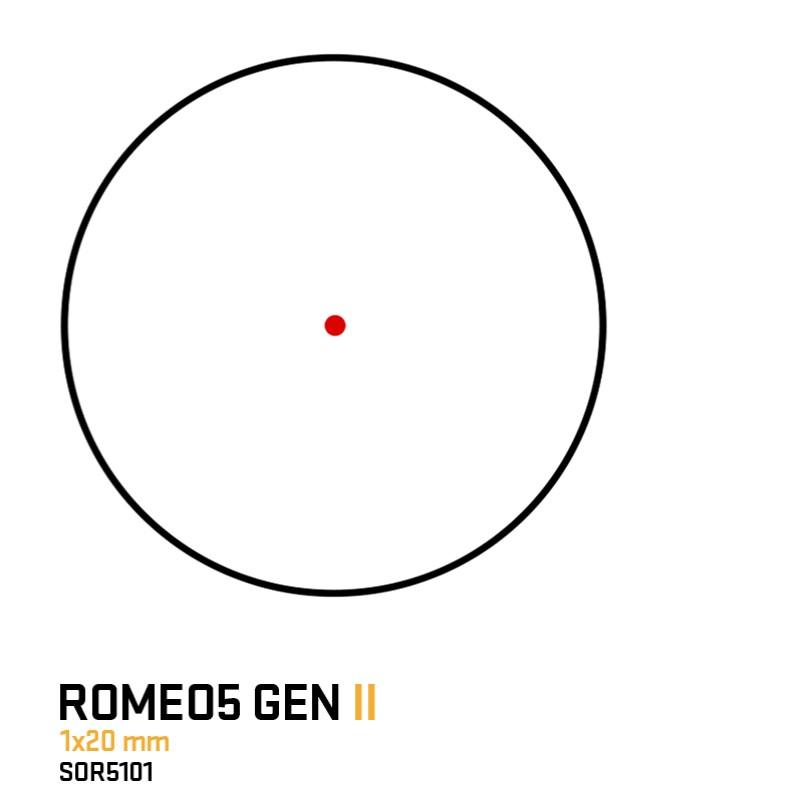 Sig Sauer Romeo5 Gen II Compact Red Dot Sight 1x20mm Red Dot 2 MOA Adj Picture of Sig Sauer ROMEO5 GEN II COMPACT RED DOT SIGHT 1X20MM 1 MOA RED DOT 0.5 MOA ADJ