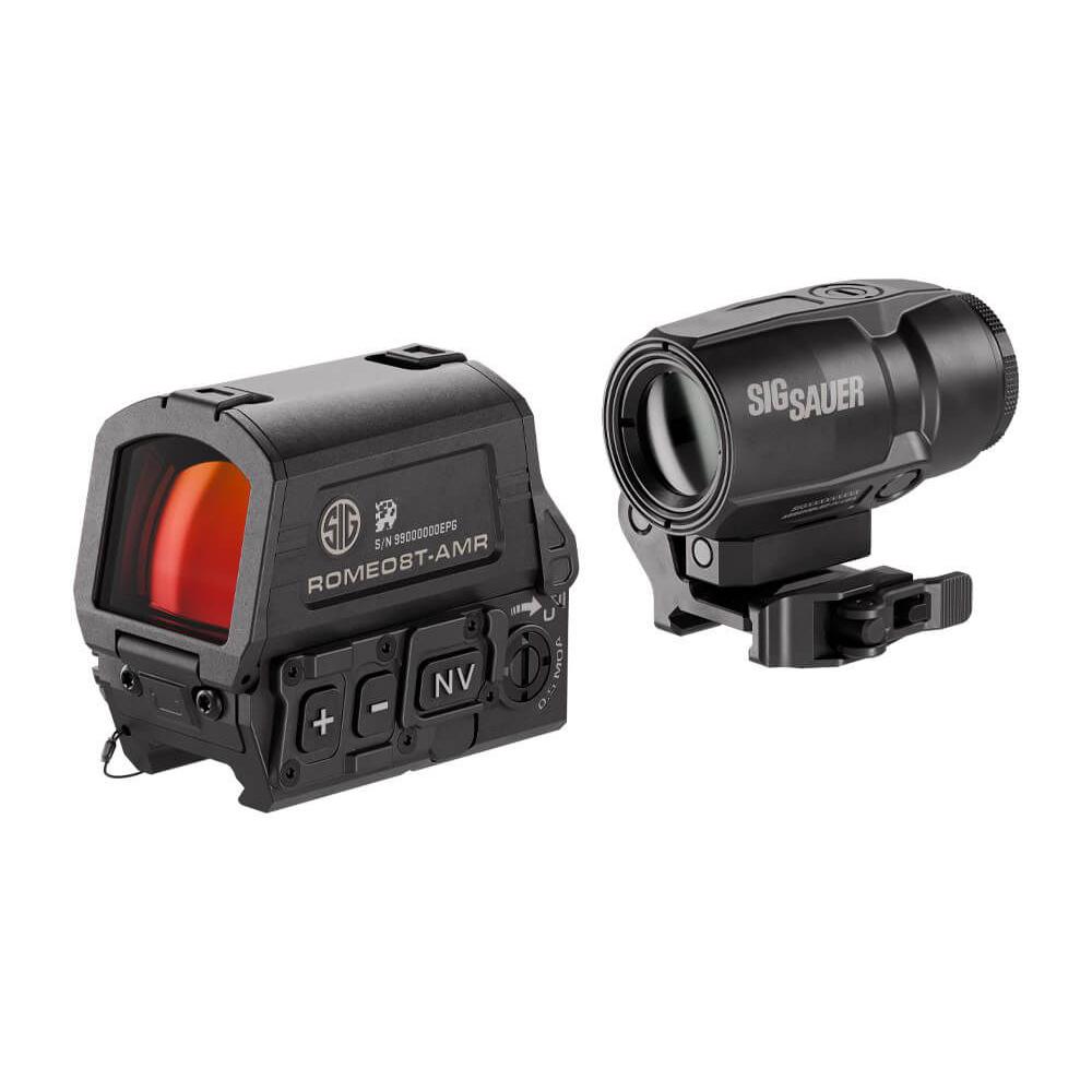 Sig Sauer Romeo8T-AMR Red Dot and Juliet3T-AMR Magnifier Combo Kit Picture of Sig Sauer SIG COMBO KIT ROMEO8T-AMR 1X40 JULIET3T-AMR 3X22MM MAGNIFIER