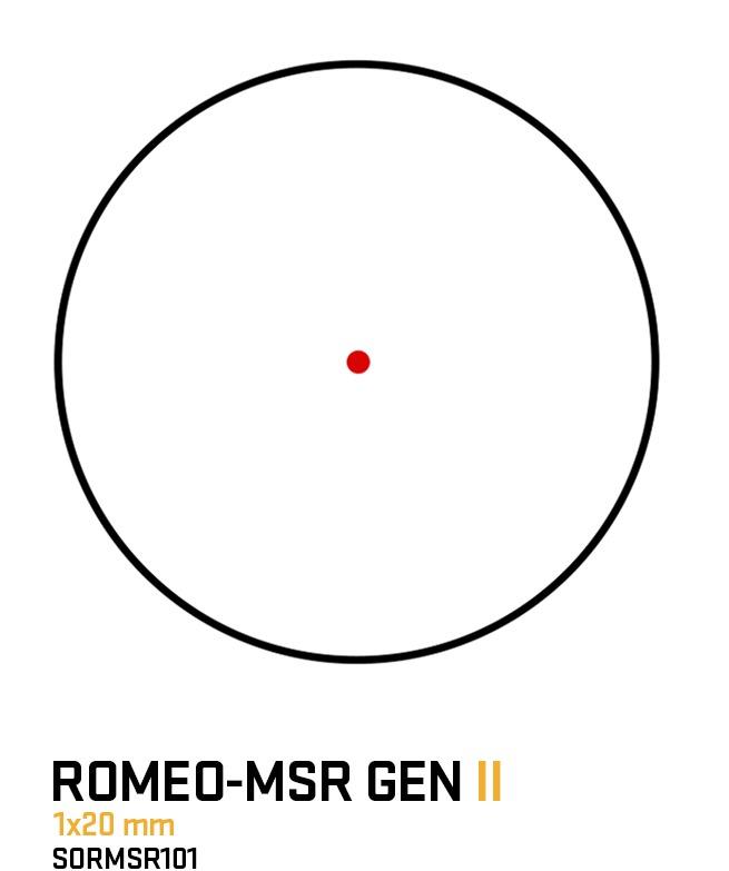 Sig Sauer Romeo-MSR GEN II Compact Red Dot Sight 1x20mm 2 MOA Red Dot 1 MOA Adj Picture of Sig Sauer SIG ROMEO-MSR GEN II COMPACT RED DOT SIGHT 1X20MM 2 MOA RED DOT 1 MOA ADJ