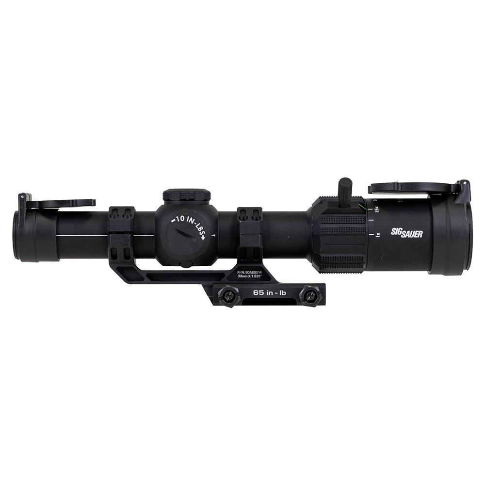 Sig Sauer Tango-MSR Rifle Scope 1-6x24 30mm SFP Hellfire FL-6 MOA Illum. Black with Mount Picture of Sig Sauer SIG TANGO-MSR 1-6X24 30MM SFP HELLFIRE ILLUMINATED FL-6 MOA W/ MOUNT