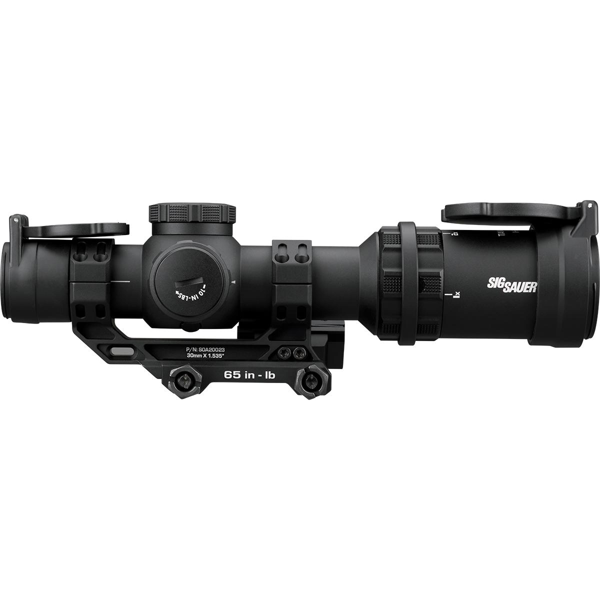Sig Sauer Tango-MRS Compact Rifle Scope 1-6x24 30mm SFP BDC6 Illum. Black with Romeo 1 Red Dot Picture of Sig Sauer SIG TANGO-MSR COMPACT 1-6x24MM w/ ROMEO1 45 DEGREE OFFSET