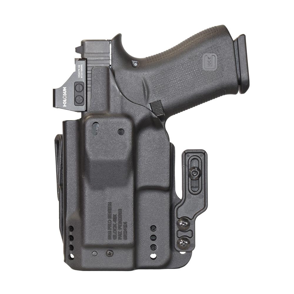 Mission First Tactical Pro Series IWB Holster for Glock 43/43X MOS Black Ambi Picture of Mission First Tactical MFT for Glock 43X Inside Waistband Holster