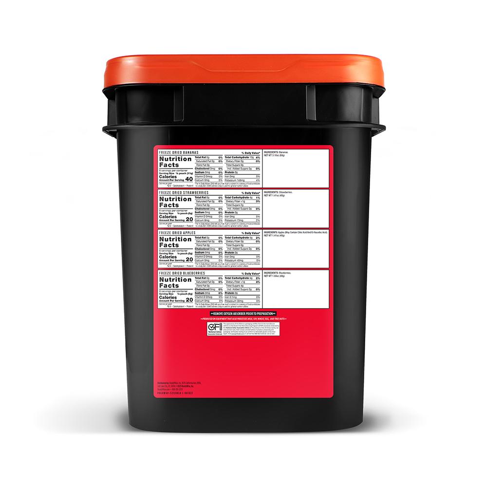 Readywise Freeze Dried Fruit Bucket 120 Servings Picture of ReadyWise Company 120 Serving Freeze Dried Fruit Bucket