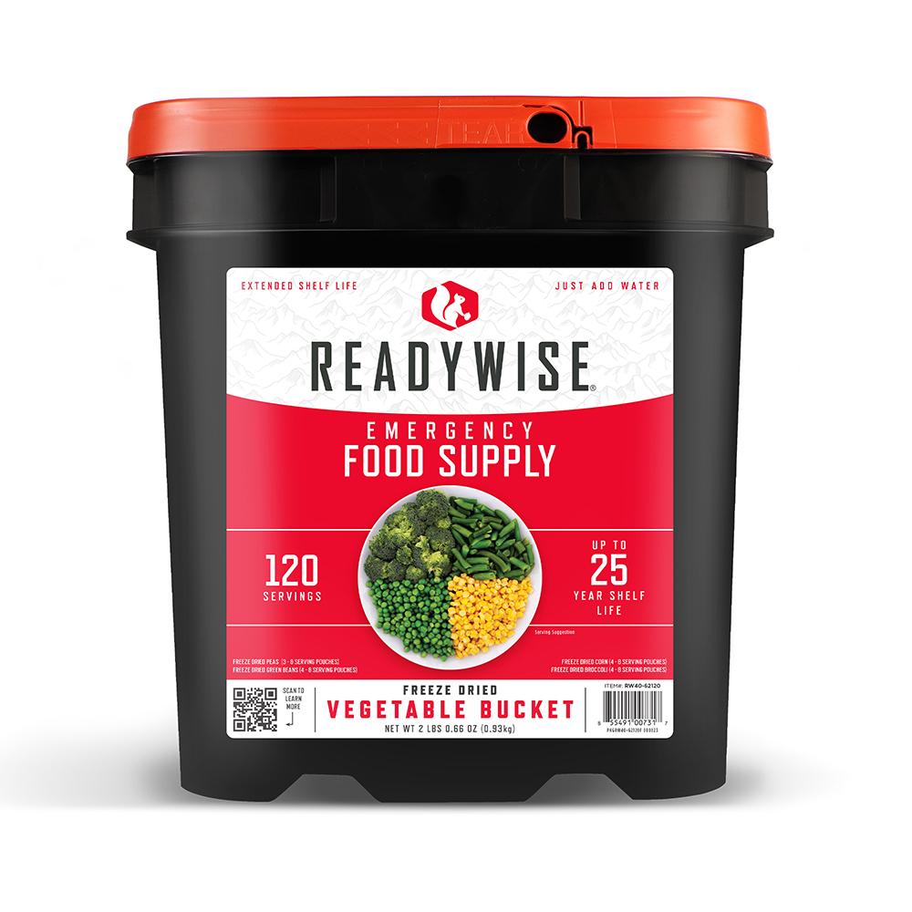 Readywise Freeze Dried Vegetable Bucket 120 Servings