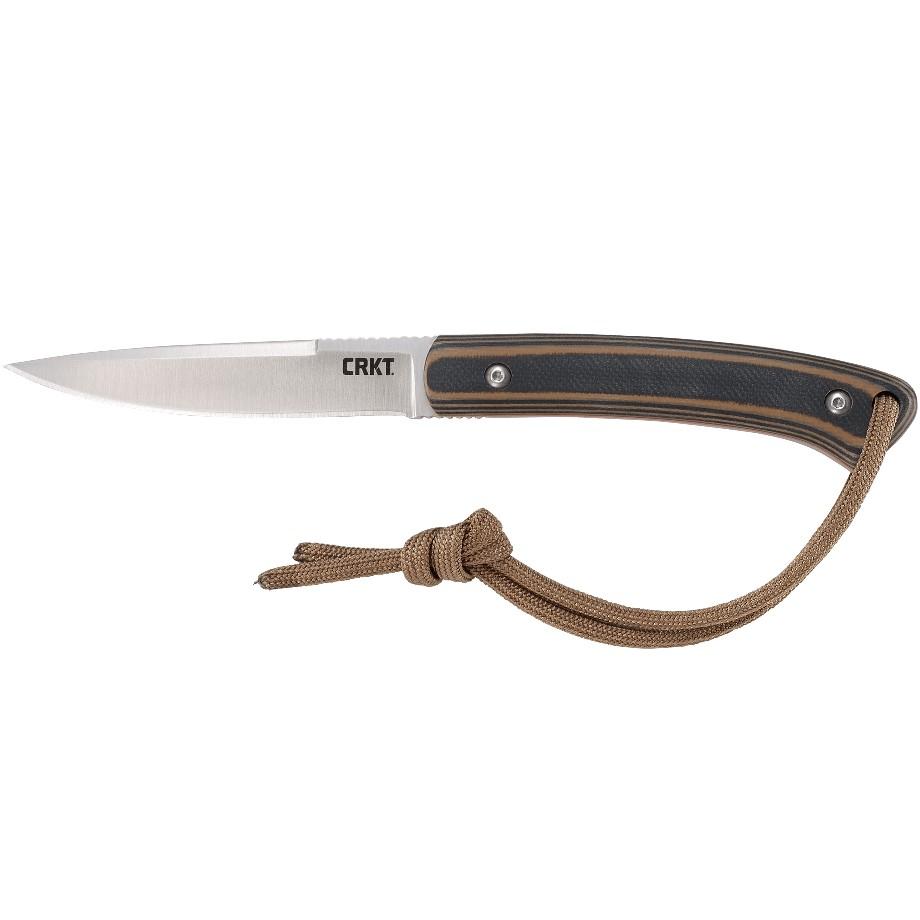 CRKT Biwa Fixed Drop Point Knife 3" Blade Brown Black Picture of Columbia River Knife & Tool BIWA BROWN BLACK