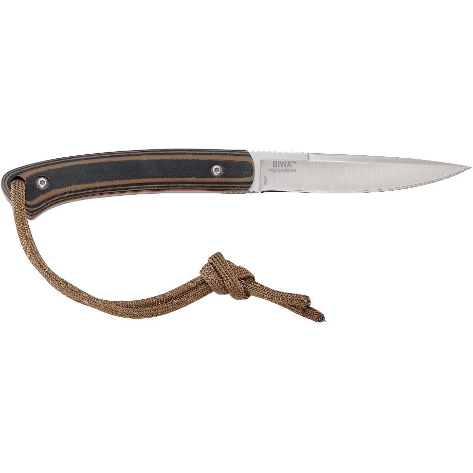 CRKT Biwa Fixed Drop Point Knife 3" Blade Brown Black Picture of Columbia River Knife & Tool BIWA BROWN BLACK