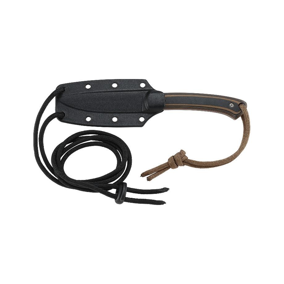 CRKT Biwa Fixed Drop Point Knife 3" Blade Brown Black Picture of Columbia River Knife & Tool BIWA BROWN BLACK