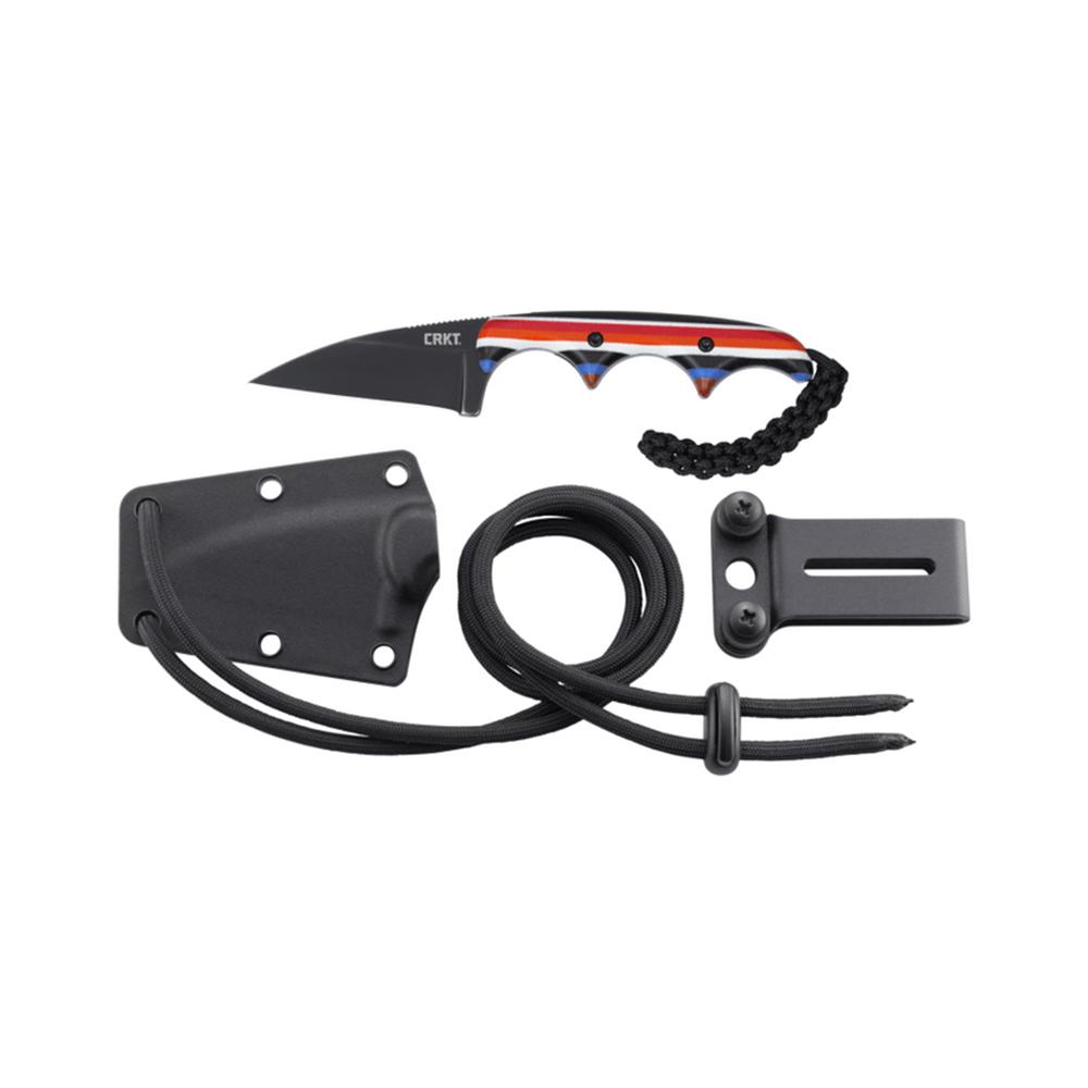 CRKT Minimalist Fixed Knife 2" Wharncliffe Blade Layered Multi-Color Handle Picture of Columbia River Knife & Tool CRKT Minimalist Wharncliffe Layered 1.98in Fixed