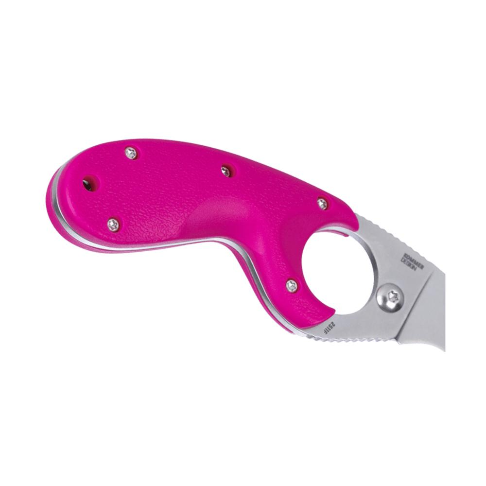 CRKT Bear Claw Fixed Knife 2-2/5" Hawkbill Blade Pink Picture of Columbia River Knife & Tool CRKT Bear Claw Pink w/Veff Serrations 2.39in Fixed