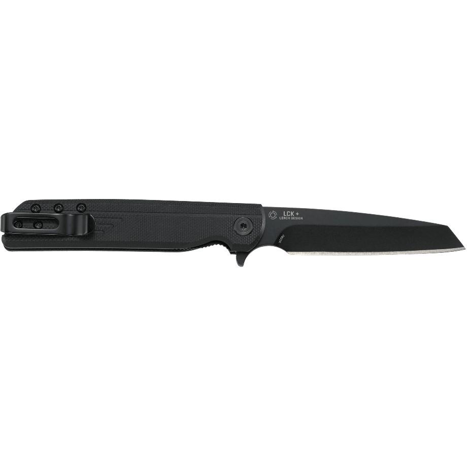 CRKT LCK + Tanto Blackout Folding Knife Assisted Opening 3 1/4" Blade Black Picture of Columbia River Knife & Tool LCK BLACKOUT