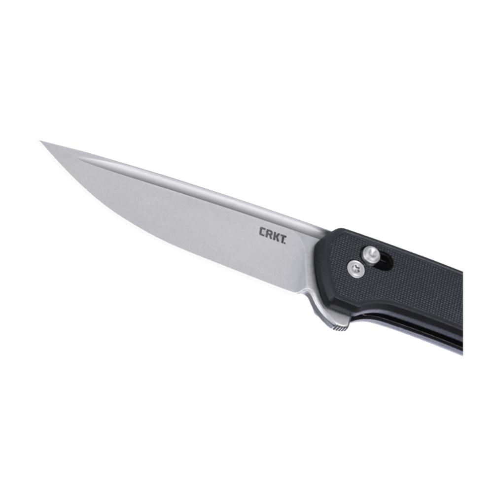 CRKT Q Compact Folding Knife 3" Drop Point Blade Black Picture of Columbia River Knife & Tool CRKT Q Compact Black 3.05in Flipper