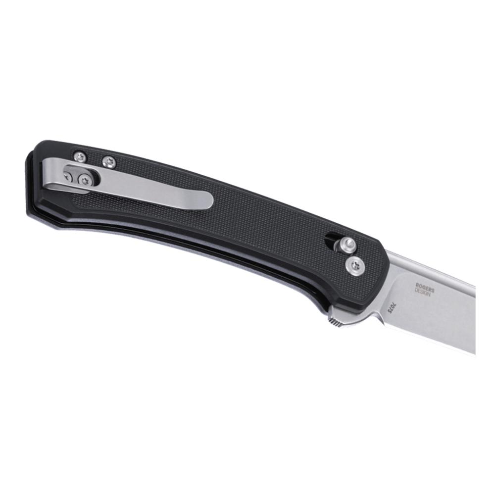CRKT Q Compact Folding Knife 3" Drop Point Blade Black Picture of Columbia River Knife & Tool CRKT Q Compact Black 3.05in Flipper