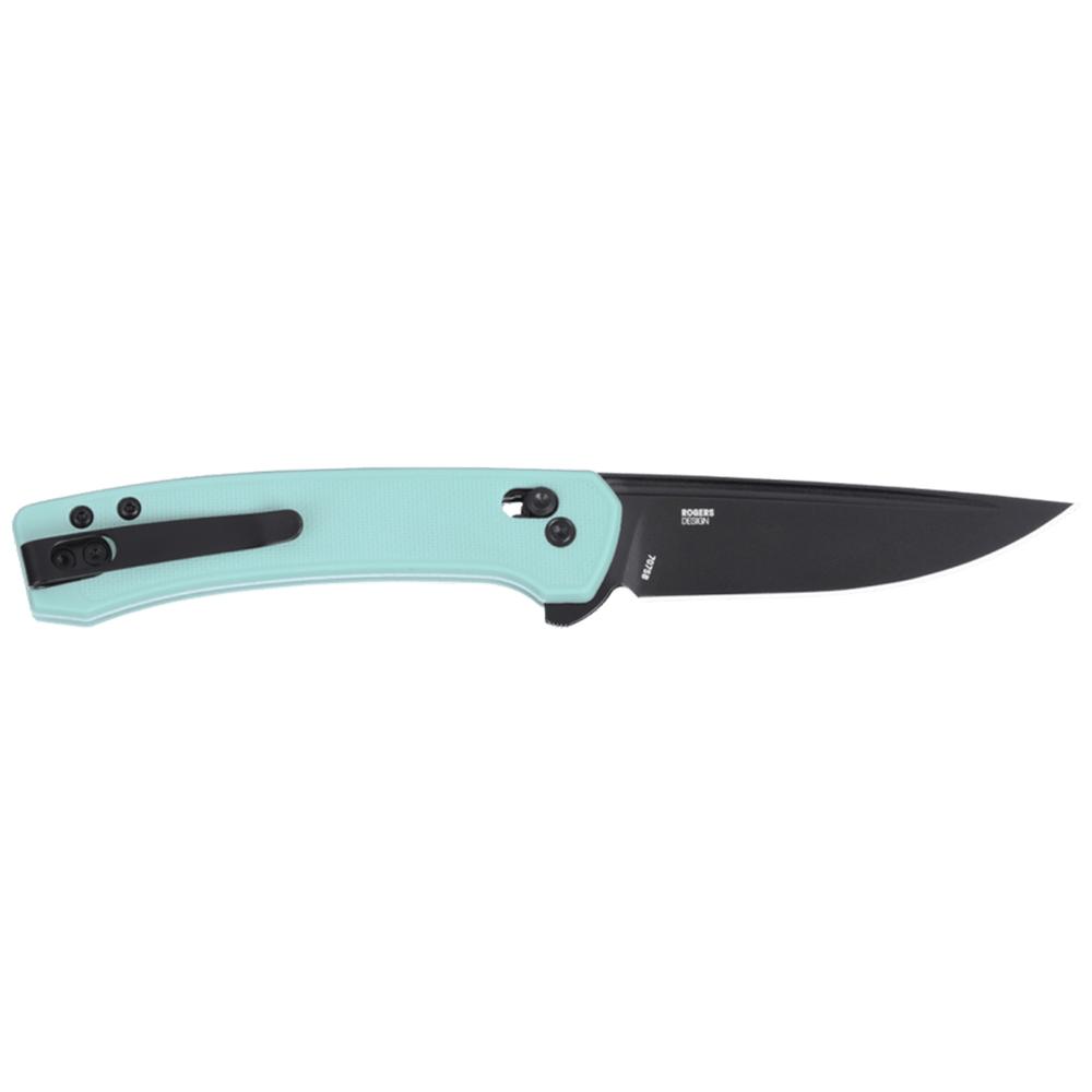 CRKT Q Compact Folding Knife 3" Drop Point Blade Blue Picture of Columbia River Knife & Tool CRKT Q Compact Aqua 3.05in Flipper
