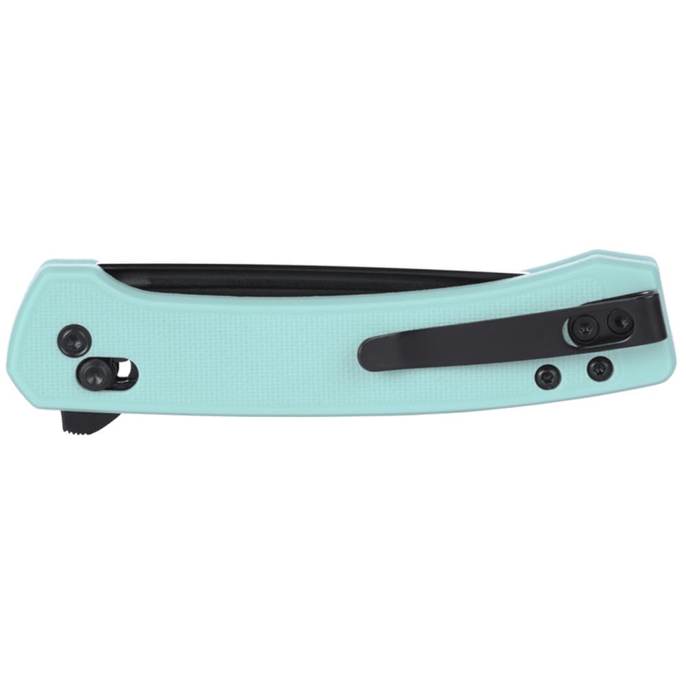 CRKT Q Compact Folding Knife 3" Drop Point Blade Blue Picture of Columbia River Knife & Tool CRKT Q Compact Aqua 3.05in Flipper