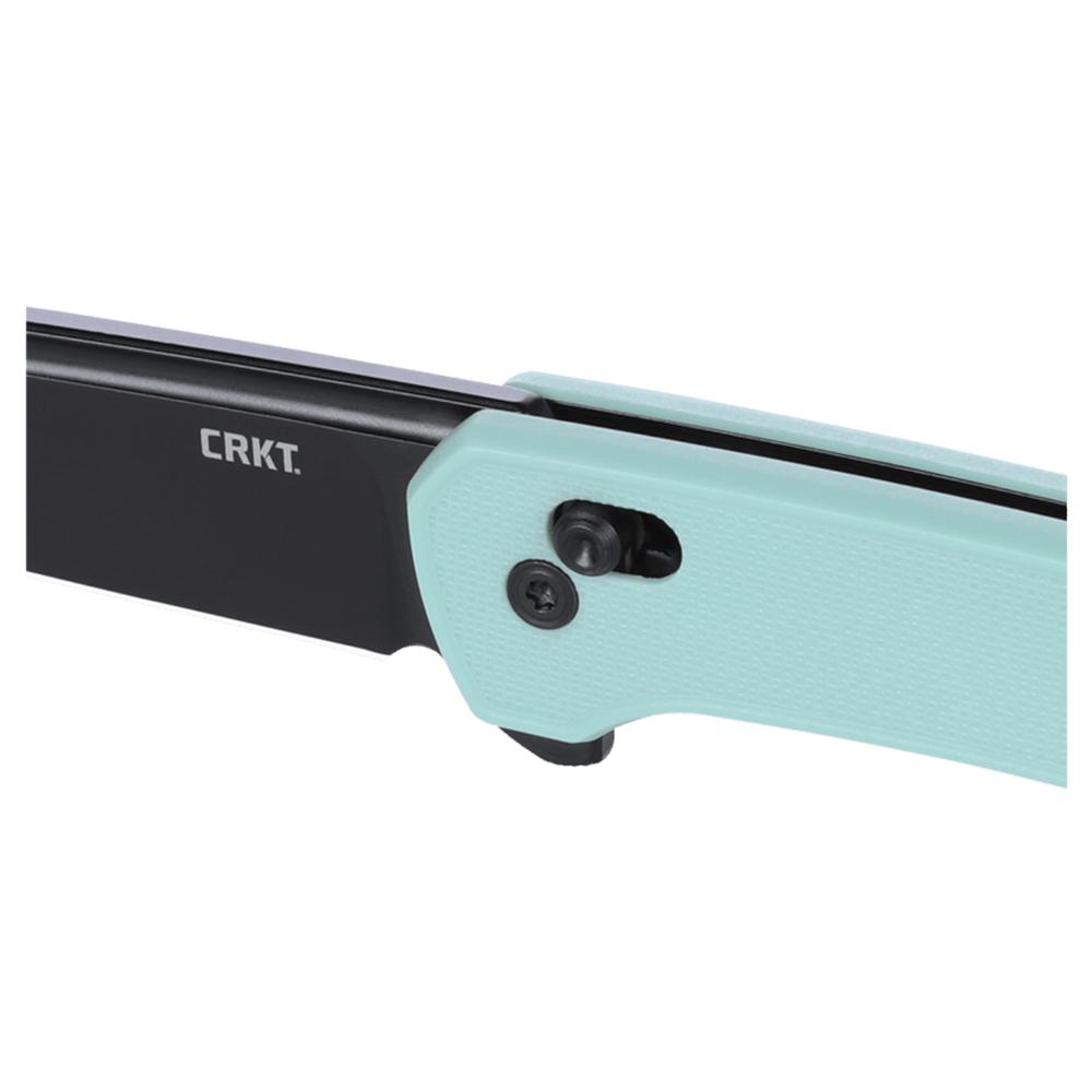 CRKT Q Compact Folding Knife 3" Drop Point Blade Blue Picture of Columbia River Knife & Tool CRKT Q Compact Aqua 3.05in Flipper