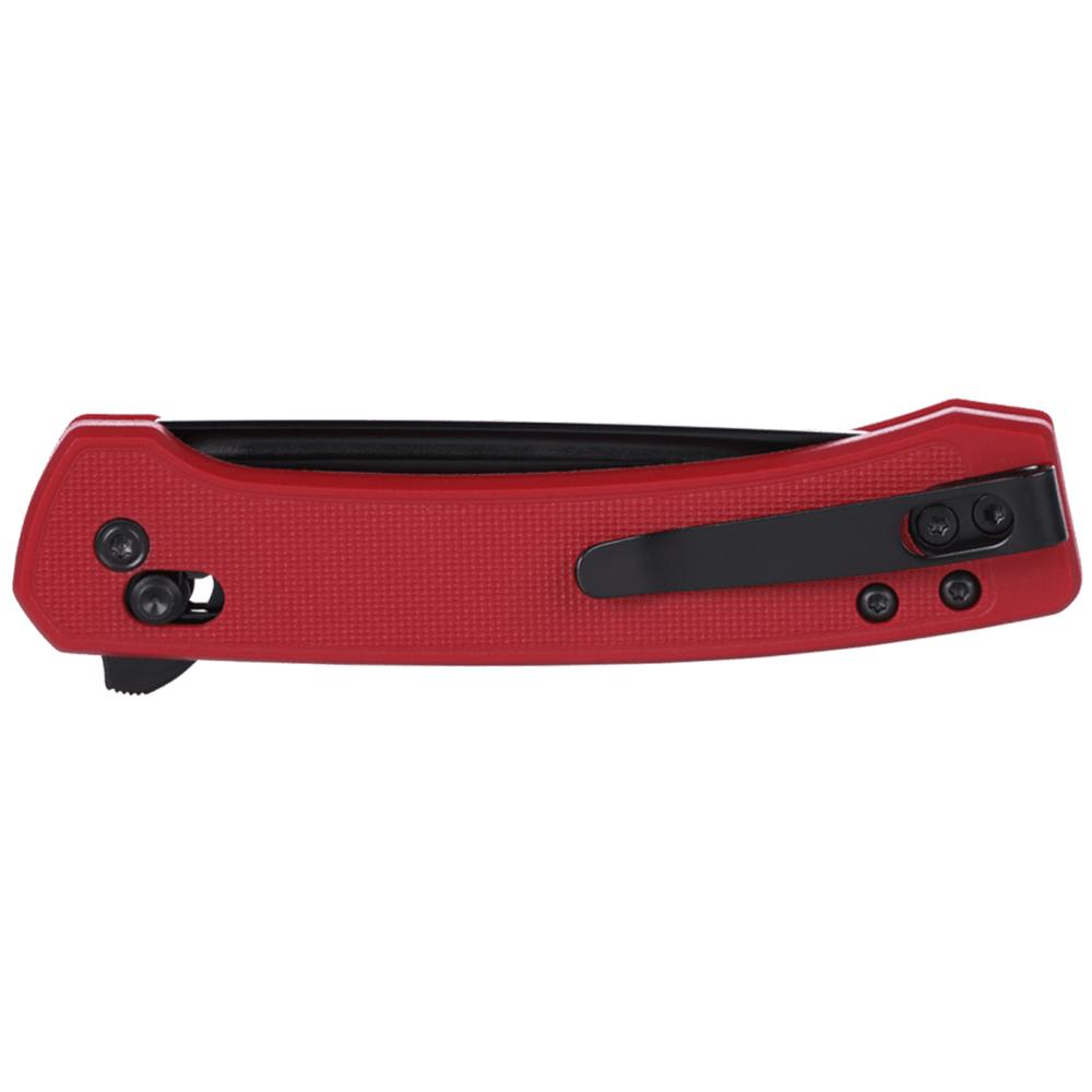 CRKT Q Compact Folding Knife 3" Drop Point Blade Red Picture of Columbia River Knife & Tool CRKT Q Compact Red 3.05in Flipper