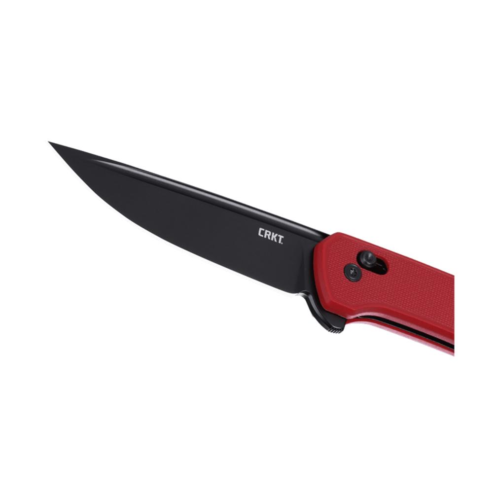 CRKT Q Compact Folding Knife 3" Drop Point Blade Red Picture of Columbia River Knife & Tool CRKT Q Compact Red 3.05in Flipper