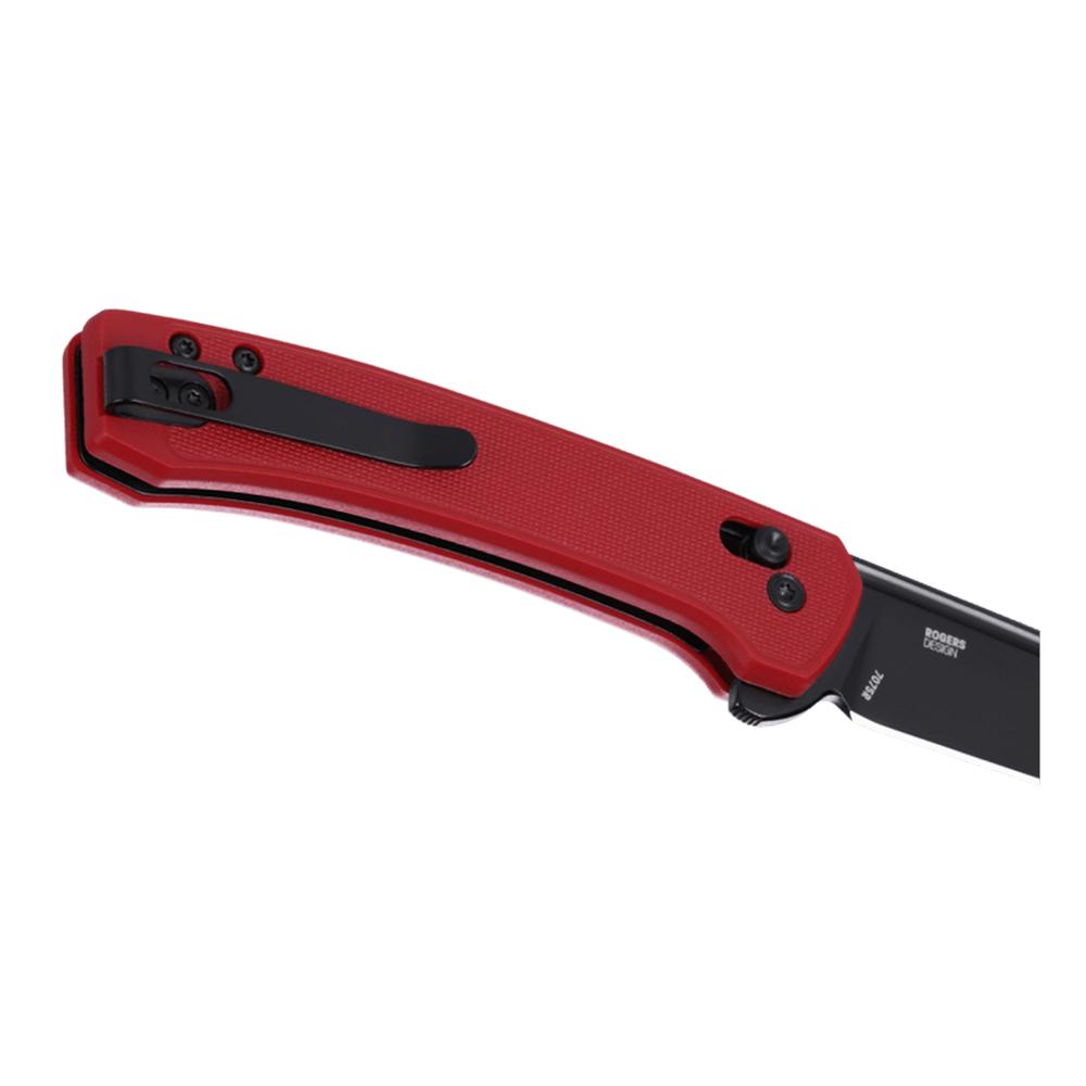 CRKT Q Compact Folding Knife 3" Drop Point Blade Red Picture of Columbia River Knife & Tool CRKT Q Compact Red 3.05in Flipper